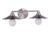 Craftmade Isaac 2 Light Vanity in Brushed Polished Nickel Model: 12519BNK2