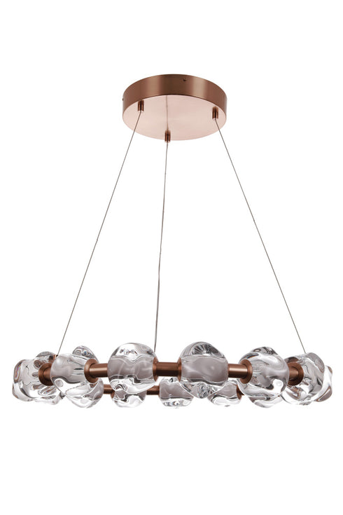 Craftmade Jackie 15 Light LED Round Chandelier in Satin Brass Finish Model: 59415-SB-LED