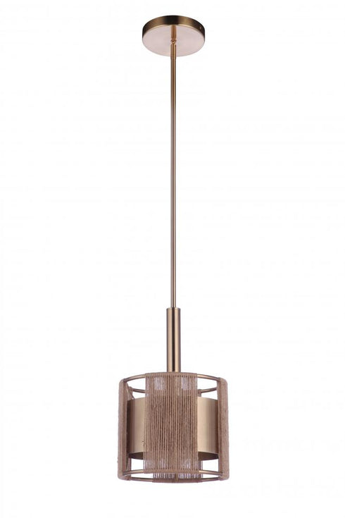 Craftmade Kensey 1 Light Mini Pendant in Flat Black Model: 59091-FB