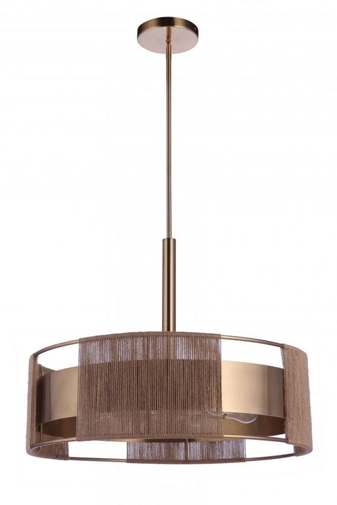 Craftmade Kensey 6 Light Pendant in Flat Black Model: 59096-FB