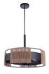 Craftmade Kensey 6 Light Pendant in Flat Black Model: 59096-FB