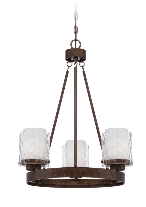 Craftmade Kenswick 3 Light Chandelier in Peruvian Bronze Finish Model: 35423-PR