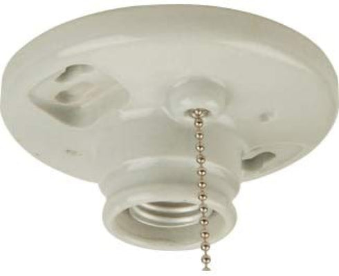 Craftmade Keyless Fixtures and Access. Keyless 1 Light Lamp Holder in Porcelain White Finish Model: K858-SO