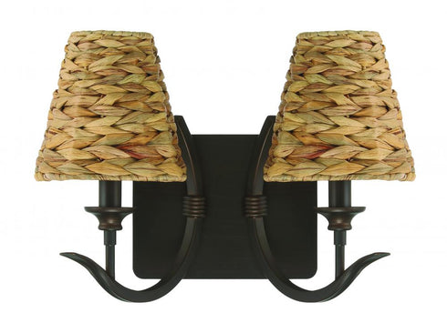 Craftmade Kokomo 2 Light Wall Sconce in Aged Bronze Brushed Model: 58362-ABZ