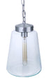 Craftmade Laclede 1 Light Large Outdoor Pendant in Satin Aluminum Model: ZA3821-SA