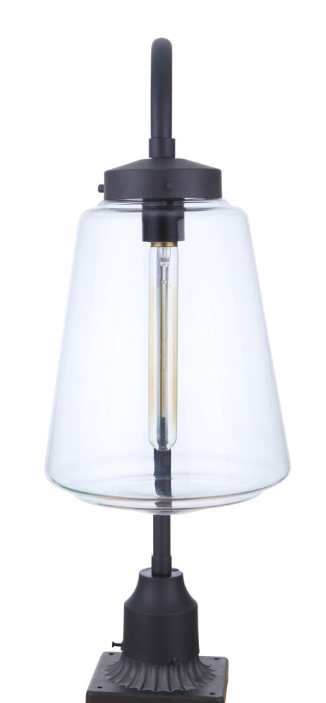 Craftmade Laclede 1 Light Large Outdoor Post Mount in Midnight Model: ZA3825-MN