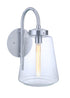 Craftmade Laclede 1 Light Large Outdoor Wall Lantern in Satin Aluminum Model: ZA3824-SA