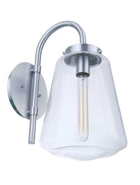 Craftmade Laclede 1 Light Large Outdoor Wall Lantern in Satin Aluminum Model: ZA3824-SA