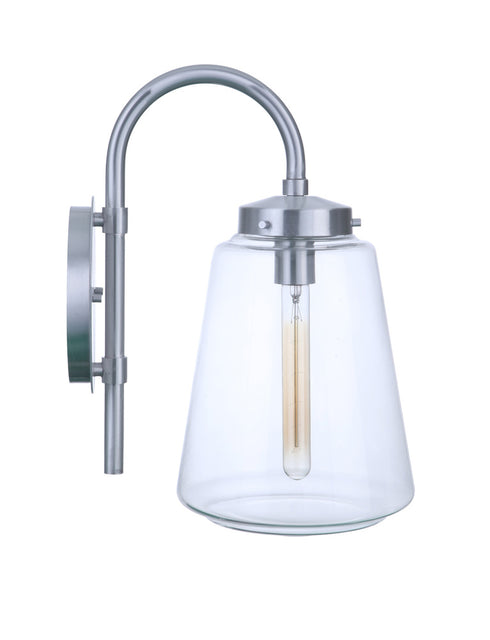 Craftmade Laclede 1 Light Large Outdoor Wall Lantern in Satin Aluminum Model: ZA3824-SA