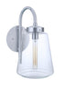 Craftmade Laclede 1 Light Large Outdoor Wall Lantern in Satin Aluminum Model: ZA3824-SA