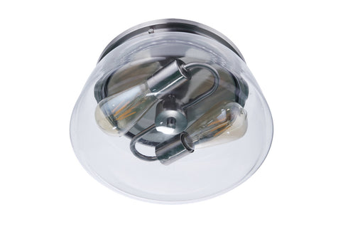 Craftmade Laclede 2 Light Outdoor Flushmount in Satin Aluminum Model: ZA3837-SA