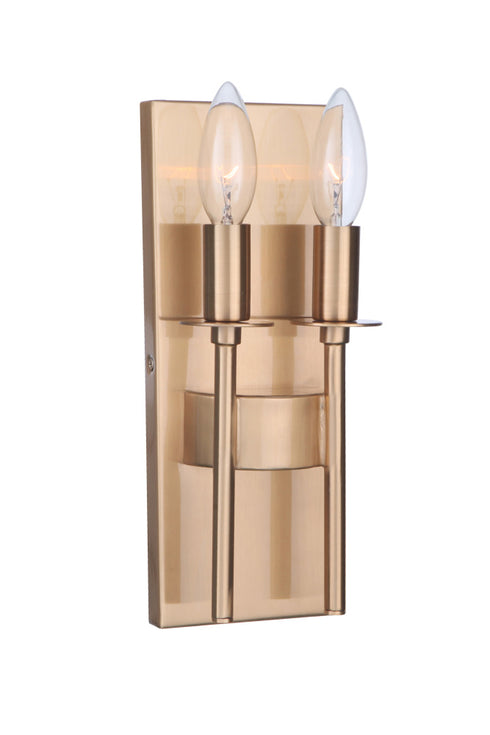Craftmade Larrson 2 Light Wall Sconce in Brushed Polished Nickel Model: 54362-BNK