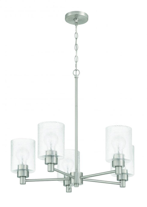 Craftmade Lyndsey 5 Light Chandelier in Brushed Polished Nickel Model: 60225-BNK