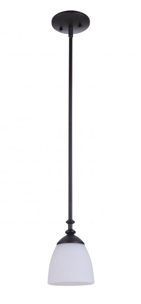 Craftmade Marlowe 1 Light Mini Pendant in Flat Black Model: 53791-FB