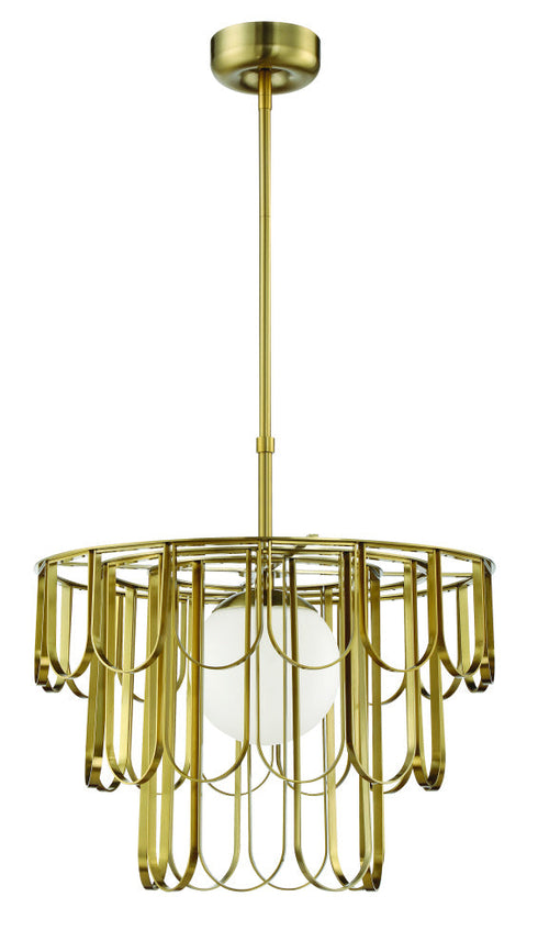 Craftmade Melody 1 Light Pendant in Satin Brass Model: 54992-SB