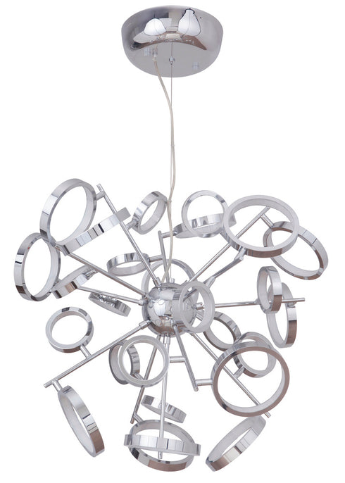 Craftmade Mira 26 Light 26 Ring LED Adjustable Chandelier in Chrome Finish Model: 47126-CH-LED