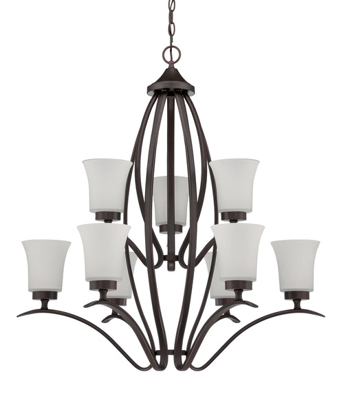 Craftmade Northlake 9 Light Chandelier in Aged Bronze Brushed Finish Model: 38329-ABZ
