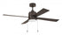Craftmade Outdoor McCoy 52 4 Blade with Pull Chains 52 Inch Ceiling Fan Outdoor Wet Rated With ABS blades & LED Light Kit in Classic Bronze Finish Model: OMCY52CBZ4-PC