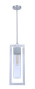 Craftmade Perimeter 1 Light Large Outdoor Pendant in Satin Aluminum Model: ZA4021-SA