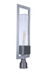 Craftmade Perimeter 1 Light Large Outdoor Post Mount in Satin Aluminum Model: ZA4025-SA