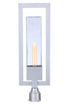 Craftmade Perimeter 1 Light Large Outdoor Post Mount in Satin Aluminum Model: ZA4025-SA