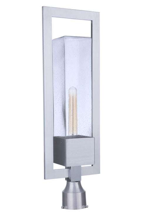 Craftmade Perimeter 1 Light Large Outdoor Post Mount in Satin Aluminum Model: ZA4025-SA
