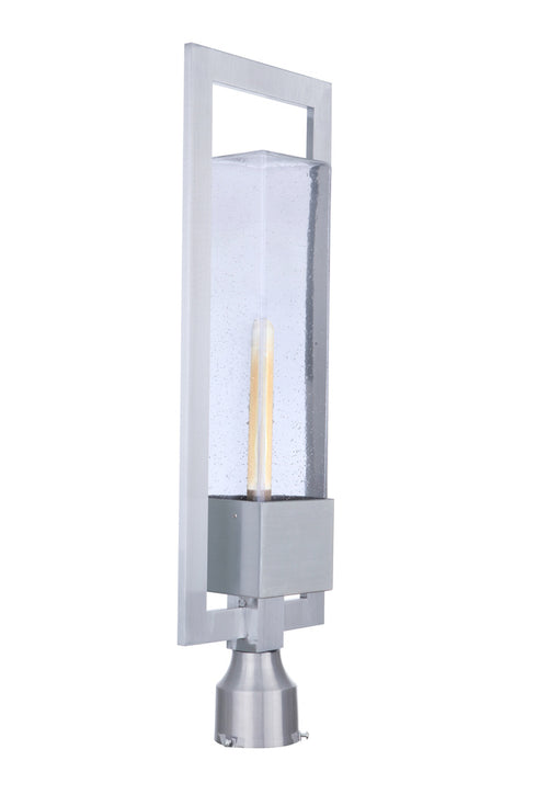 Craftmade Perimeter 1 Light Large Outdoor Post Mount in Satin Aluminum Model: ZA4025-SA