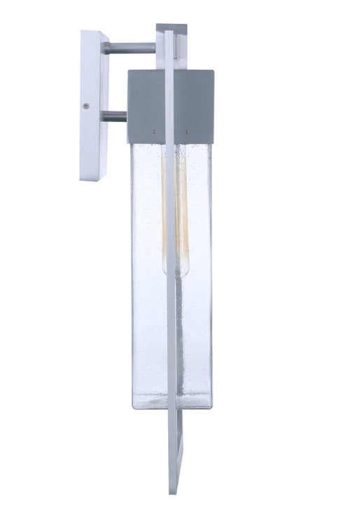 Craftmade Perimeter 1 Light Large Outdoor Wall Lantern in Satin Aluminum Model: ZA4024-SA