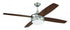 Craftmade Phaze II 4- Blade 52 Inch Phaze II 4 Blade in Brushed Polished Nickel With Walnu Dark Oak Blades Model: PHZ52BNK4