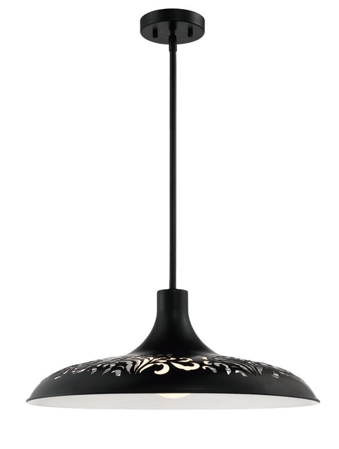 Craftmade Pocco 1 Light Pendant in Flat Black Model: P965FB1