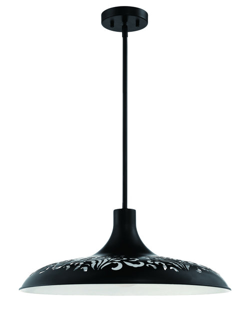 Craftmade Pocco 1 Light Pendant in Flat Black Model: P965FB1