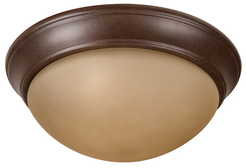 Craftmade Pro Builder Premium 3 Light 15 Inch Flushmount in Aged Bronze Textured Finish Model: XPP15AG-3A
