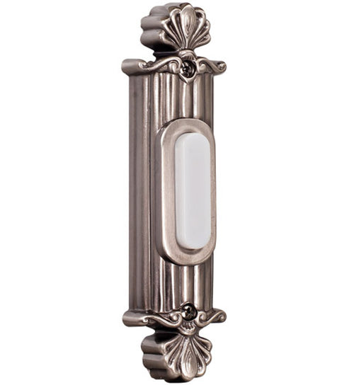 Craftmade Push Button-Surface Mount Surface Mount Straight Ornate LED Lighted Push Button in Antique Pewter Model: BSSO-AP