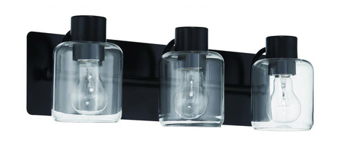Craftmade Rori 3 Light Vanity in Flat Black Model: 17720FB3