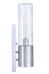 Craftmade Sabre 1 Light Outdoor Medium Wall Lantern With LED Accent in Satin Aluminum Model: ZA3910-SA-LED