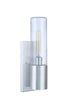 Craftmade Sabre 1 Light Outdoor Medium Wall Lantern With LED Accent in Satin Aluminum Model: ZA3910-SA-LED