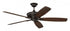 Craftmade Santori 60 60 Inch Santori Indoo Outdoor (Damp) in Espresso With Walnut Blades Model: SNT60ESP5
