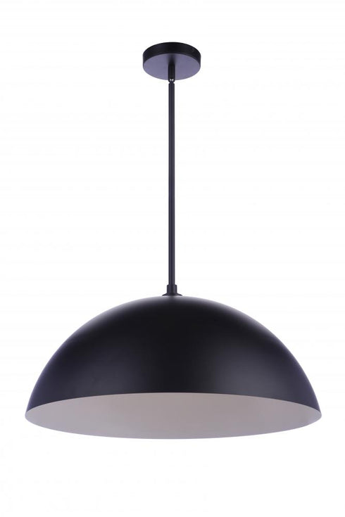 Craftmade Sculptural Statement Pendants 23.25 Inch Diameter Sculptural Statement Dome Pendant in Flat Black Model: P1000FB-LED