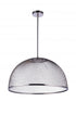 Craftmade Sculptural Statement Pendants 24.25 Inch Diameter Sculptural Statement Metal Mesh Dome Pendant in Brushed Polished Nickel Model: P1005BNK-LED