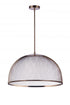 Craftmade Sculptural Statement Pendants 24.25 Inch Diameter Sculptural Statement Metal Mesh Dome Pendant in Brushed Polished Nickel Model: P1005BNK-LED