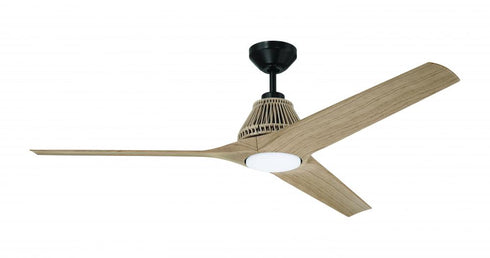 Craftmade Sea Scape 56 Inch Ceiling Fan With Blades & LED Light Kit in Flat Black Finish Model: SEA56FB3