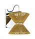 Craftmade Serena 1 Light Wall Sconce in Chrome Walnut in Chrome / Walnut Finish Model: 58561-CHWAL