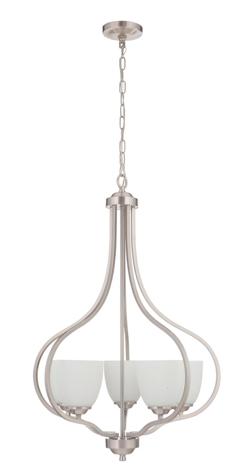 Craftmade Serene 5 Light Foyer in Brushed Polished Nickel Finish Model: 49935-BNK