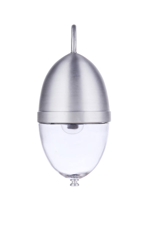 Craftmade Sivo 1 Light Medium Outdoor Wall Lantern in Satin Aluminum Model: ZA3524-SA