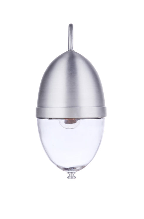 Craftmade Sivo 1 Light Medium Outdoor Wall Lantern in Satin Aluminum Model: ZA3524-SA
