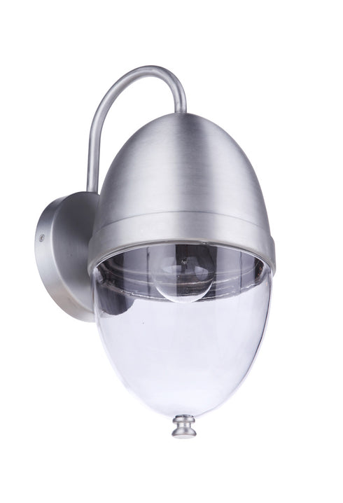 Craftmade Sivo 1 Light Medium Outdoor Wall Lantern in Satin Aluminum Model: ZA3524-SA