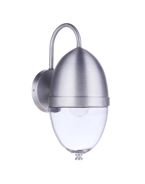 Craftmade Sivo 1 Light Medium Outdoor Wall Lantern in Satin Aluminum Model: ZA3524-SA