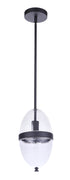 Craftmade Sivo 1 Light Outdoor Pendant in Midnight Model: ZA3511-MN