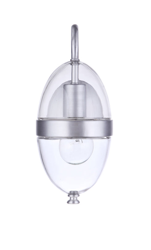 Craftmade Sivo 1 Light Small Outdoor Wall Lantern in Satin Aluminum Model: ZA3504-SA
