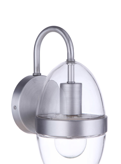 Craftmade Sivo 1 Light Small Outdoor Wall Lantern in Satin Aluminum Model: ZA3504-SA